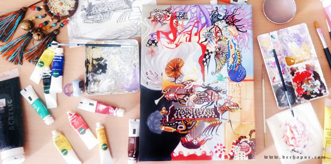 Icha Dechapoe News - Tuan Mutiara Hitam Painting Exhibited at Kopi Keliling Vol.8 Sold Out